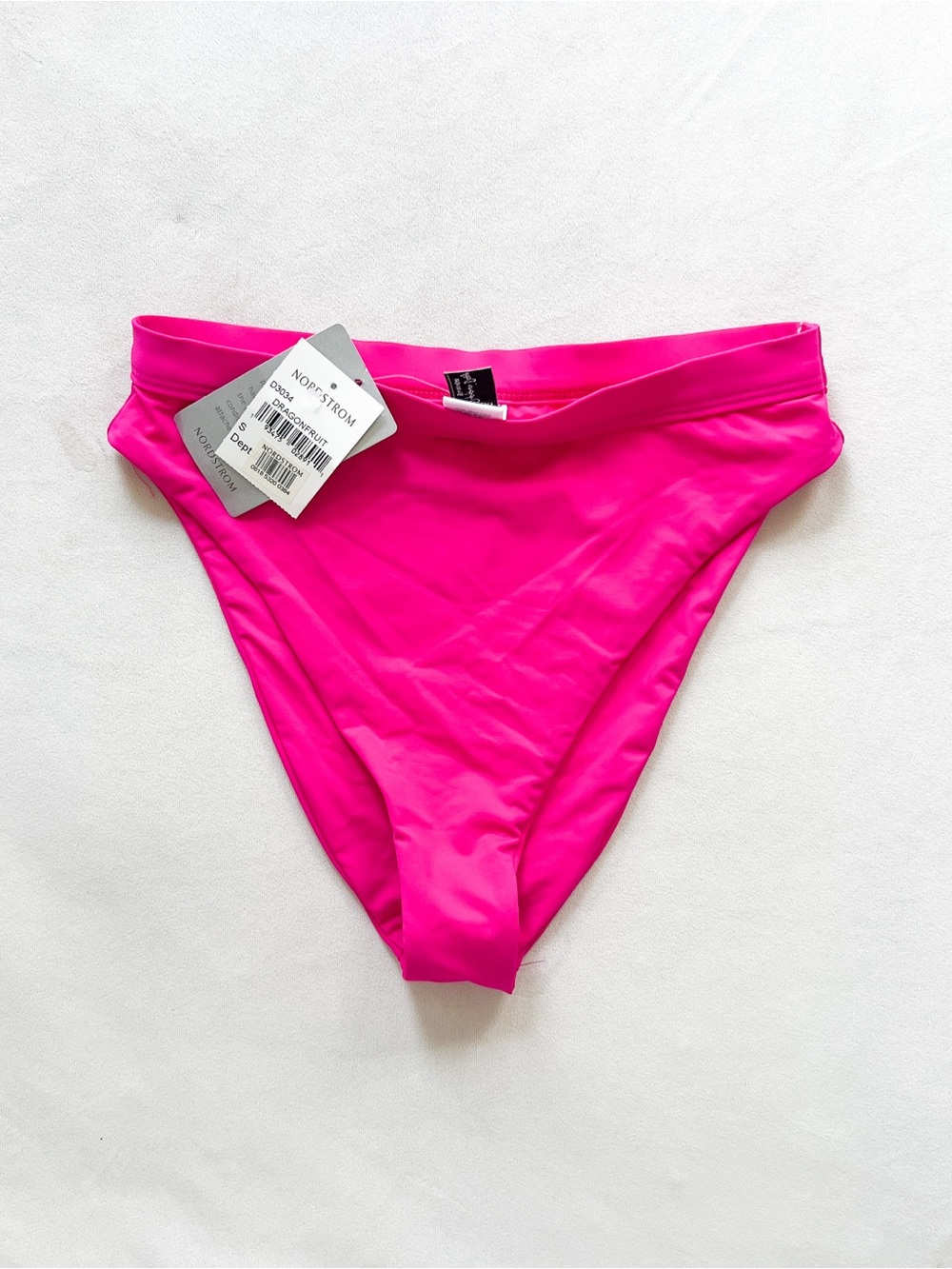 Dippin' Daisy's Vibrant Pink High-Cut Bikini Bottom - Small